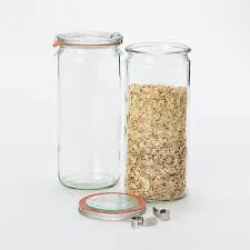 ظرف شیشه ای weck درب دار 1/04 لیتر