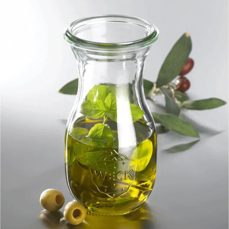 ظرف شیشه ای weck درب دار 310 میلی لیتر